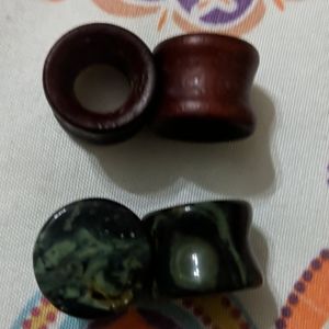 2 pair 14mm 9/16" plugs / gauges